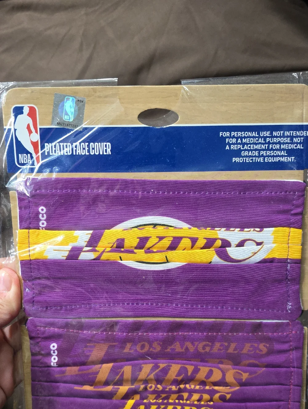 NBA Los Angeles Lakers Face Covers - Purple & Gold (3-Pack)